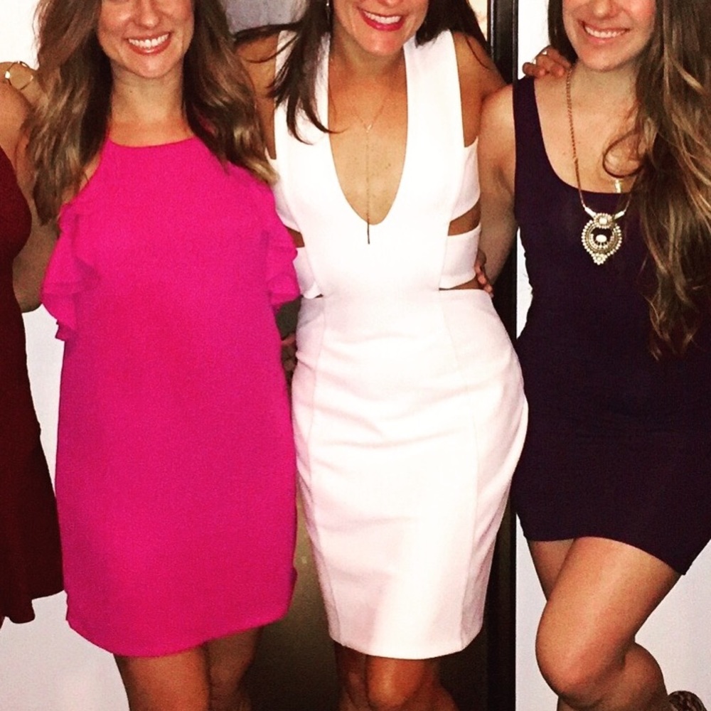 White cutout dress